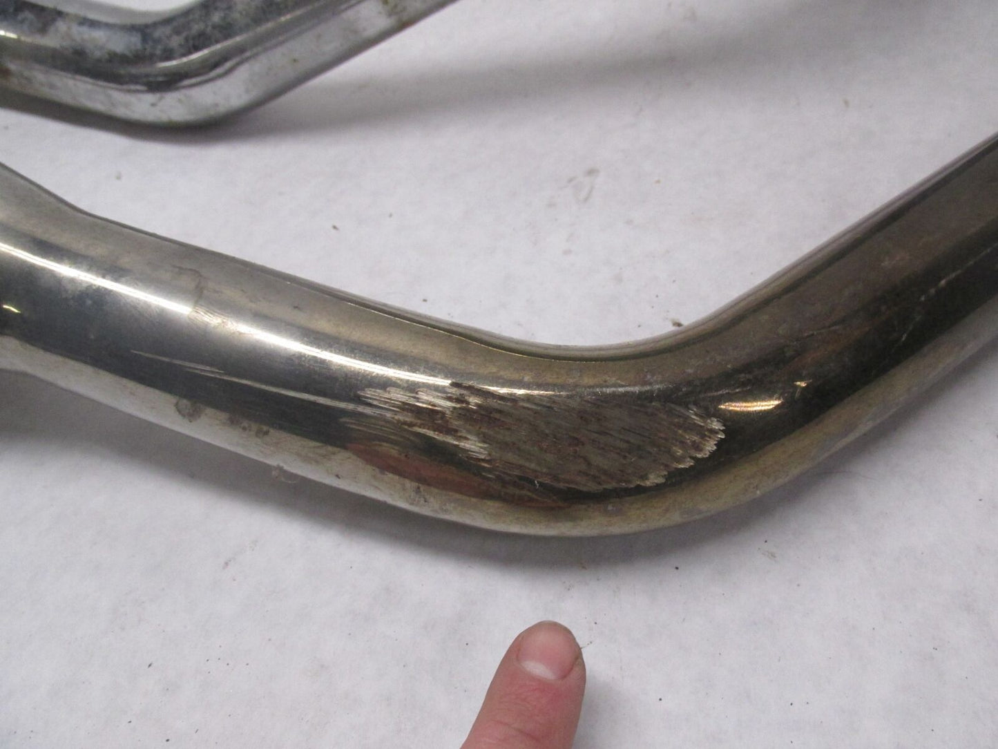 Set of Harley Davidson Shovelhead Vintage Slash Cut Drag Pipes