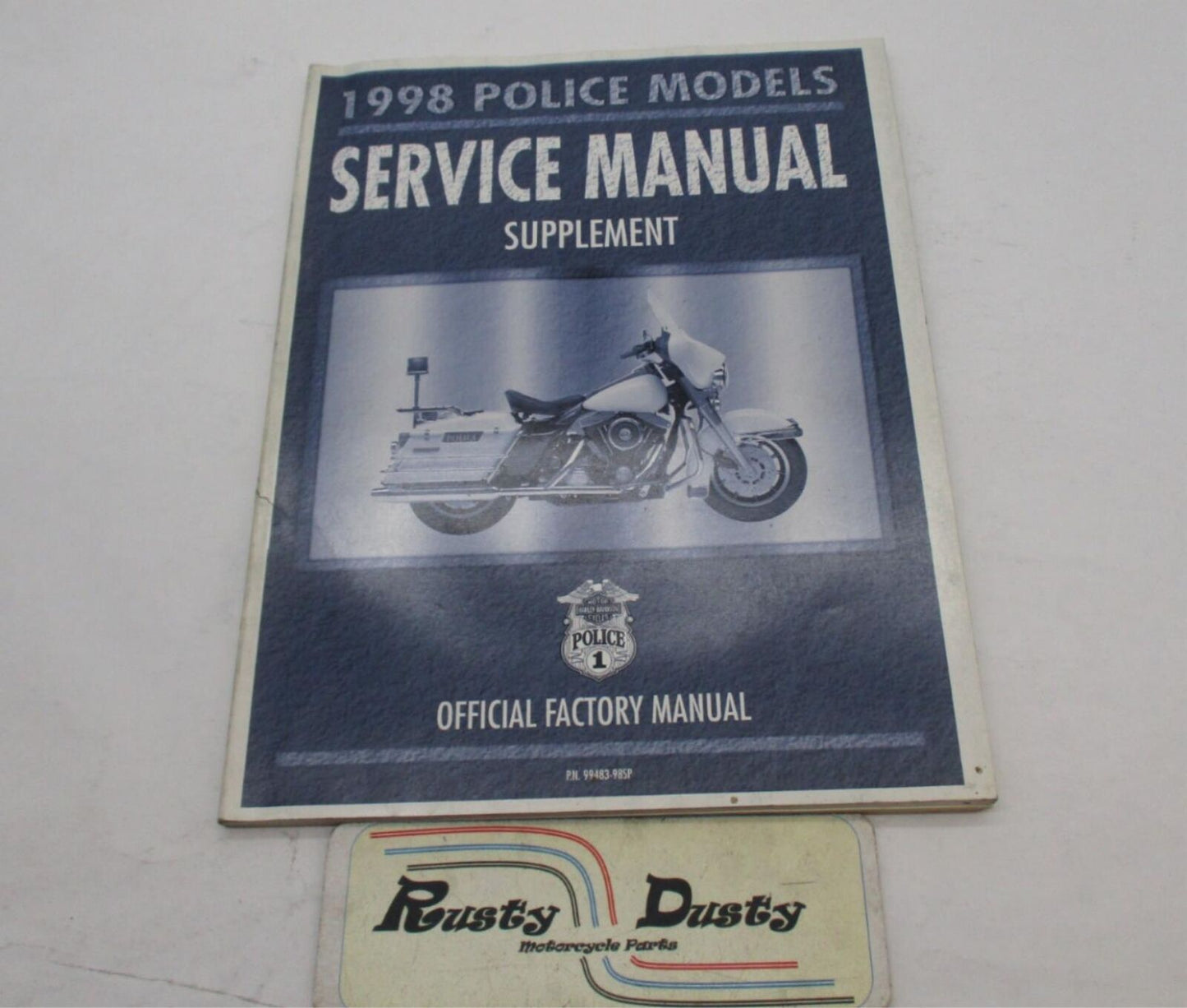 Harley Davidson Official 1998 Police Service Manual Supplement 99483-98SP
