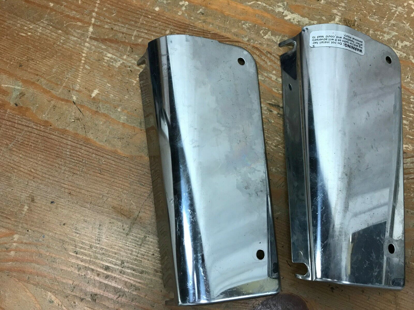 Lot of 3 Harley Chrome Fork Right side Covers 1986+ 67890-91A Fatboy Softail