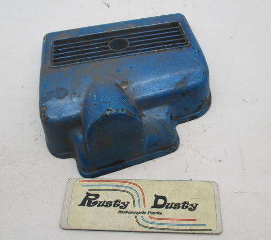 Genuine BSA Blue Air Filter Cover 83-2751 LH Twin Carb Metal Ribbed
