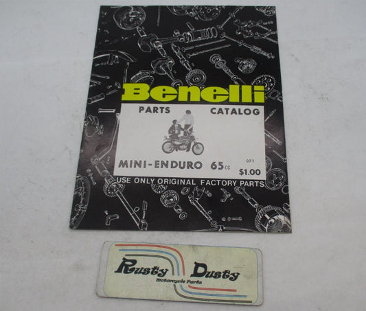 Vintage Original Benelli Mini Enduro 65cc Parts Catalog