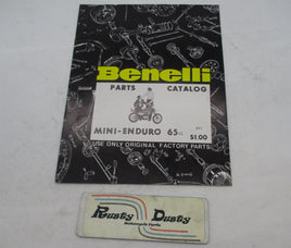 Vintage Original Benelli Mini Enduro 65cc Parts Catalog