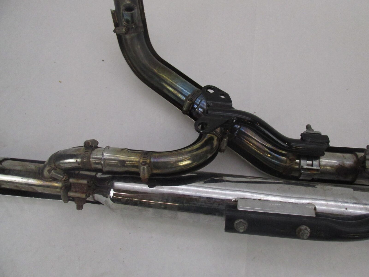 Harley Davidson Softail Exhaust System w/ Aftermarket Slash Cut Slip Ons #1