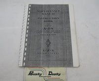 A.J.S AJS 1954 Spring Frame & Rigid Single Cylinder Models Maintenance Manual