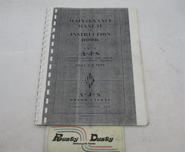 A.J.S AJS 1954 Spring Frame & Rigid Single Cylinder Models Maintenance Manual