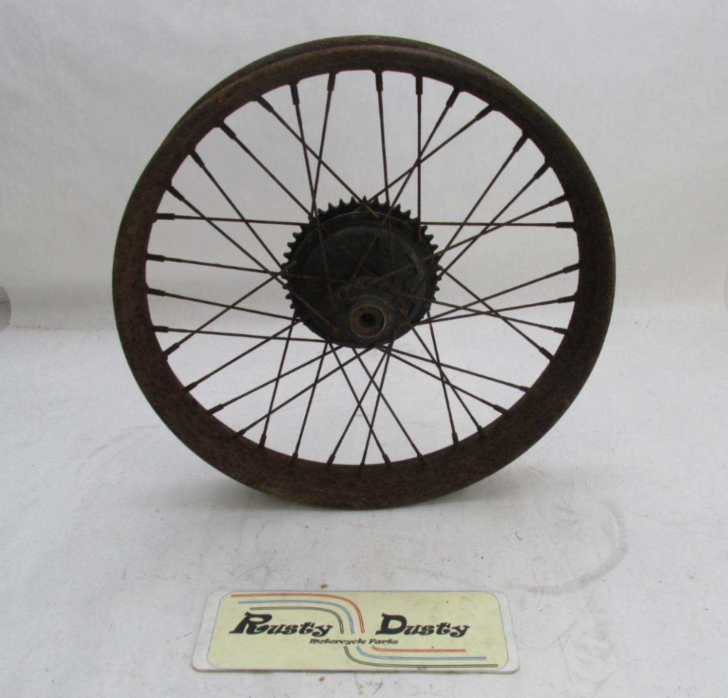 Antique Harley Hummer 18" Rear Wheel Rim w/ Spokes Hub & Drum Brake