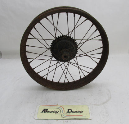 Antique Harley Hummer 18" Rear Wheel Rim w/ Spokes Hub & Drum Brake