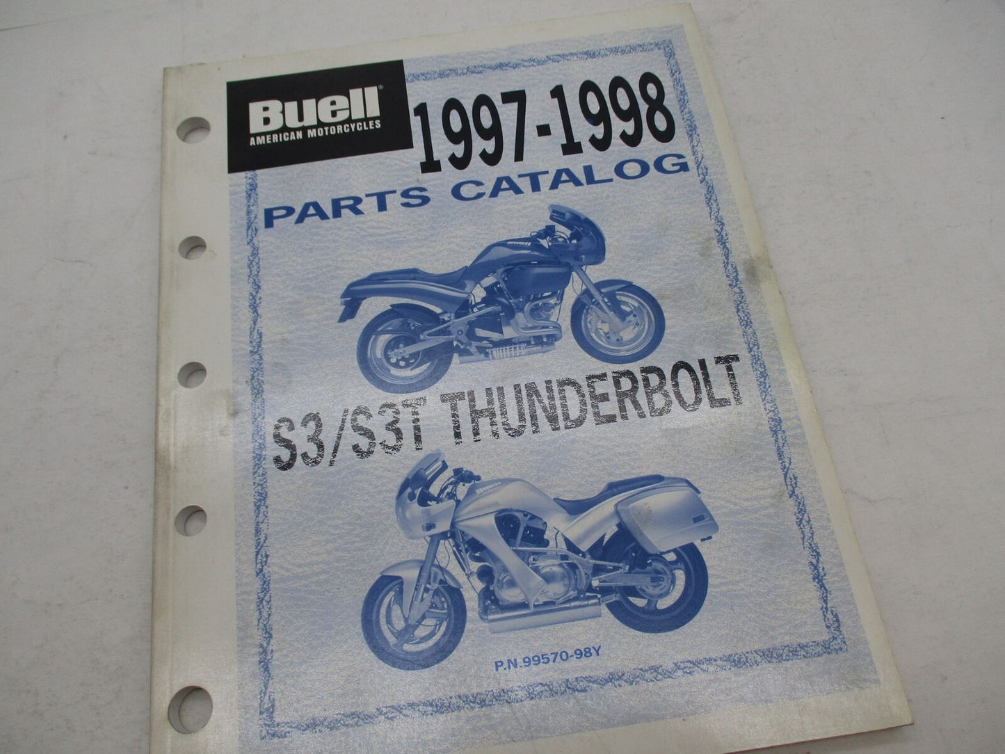 Harley Buell Official 1997/1998 S3/S3T Thunderbolt Parts Catalog 99570-98Y