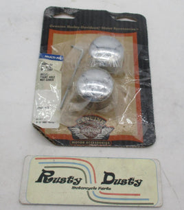 Harley Davidson Genuine NOS  Billet Front Axle Nut Covers 43061-04