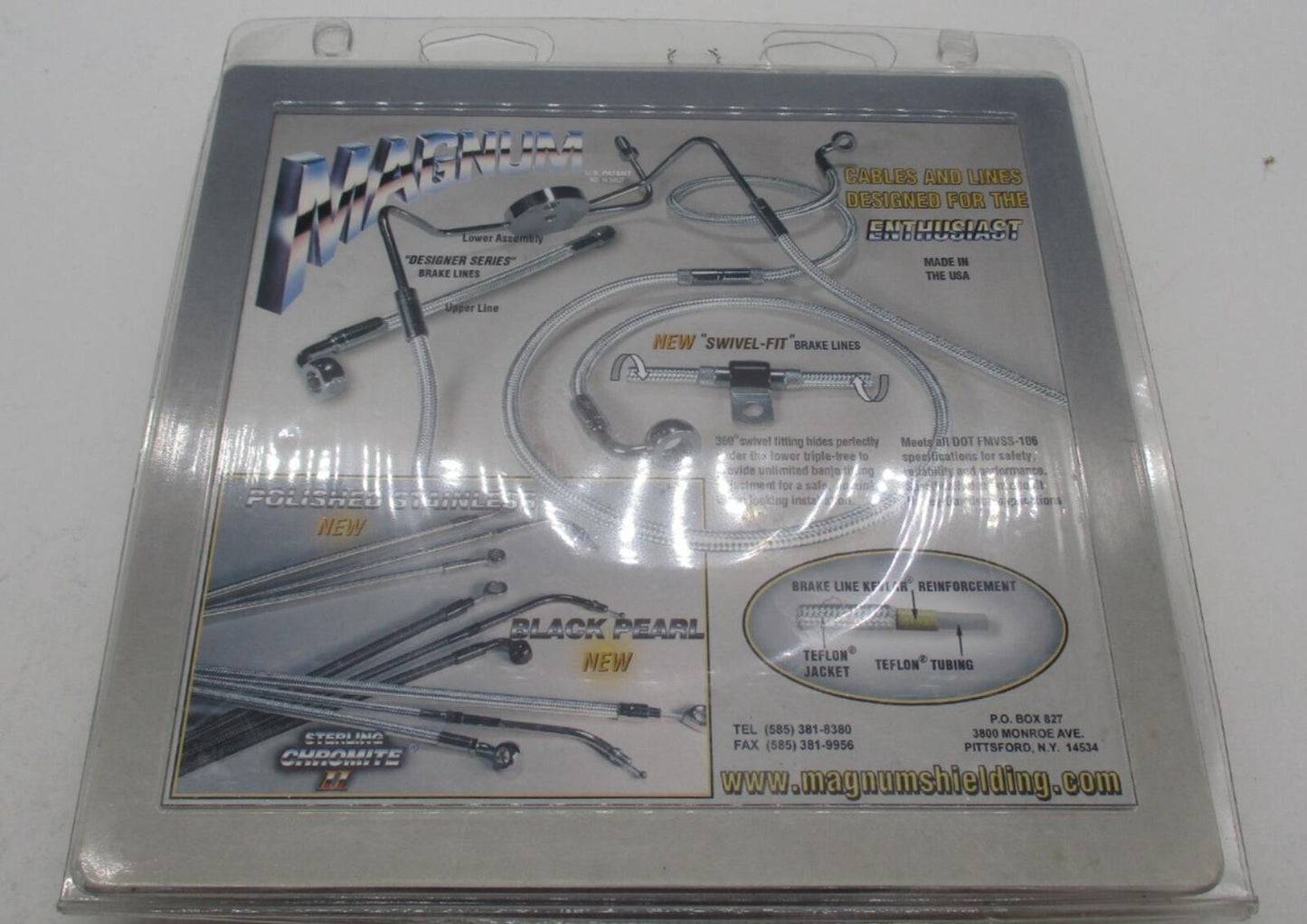 Magnum Sterling Chromite II Braided Idle Cable Kawasaki Vulcan 900 0651-0489