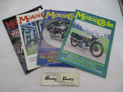 Lot of 4 The Classic Motorcycle Magazines Issues Nov, Jan, March 1985 & 1981