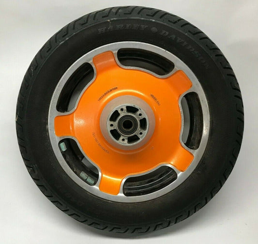Genuine OEM Harley Touring Road King 16x3 Front Wheel Rim Powder Coated  Orange