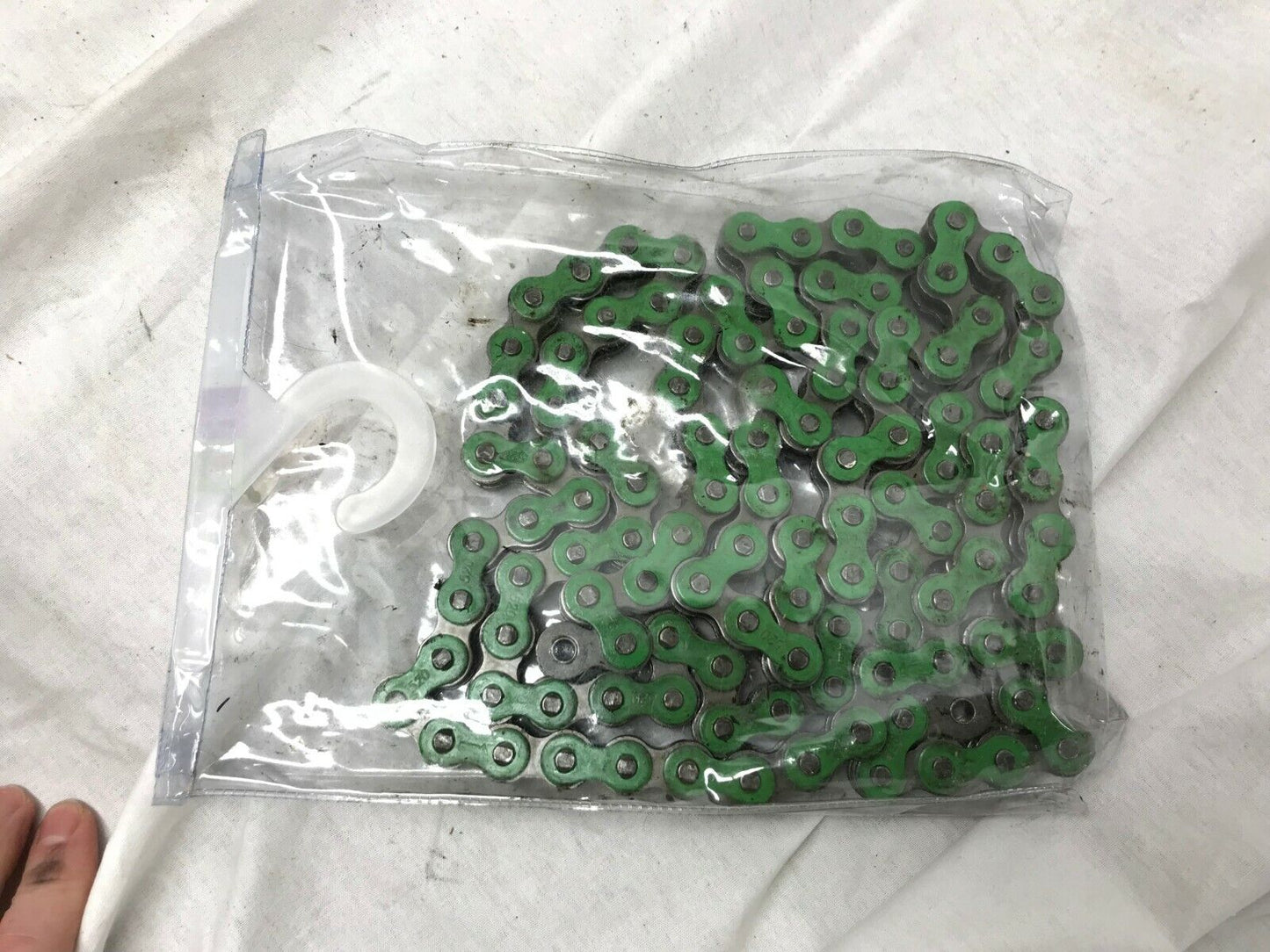 Volar Motorsport Heavy Duty Chain 520H 112L Green in Color Used for 100 miles