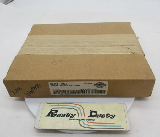 Harley-Davidson Genuine NOS White Pearl Battery Top Cover XL '97-'03 66411-99ZB