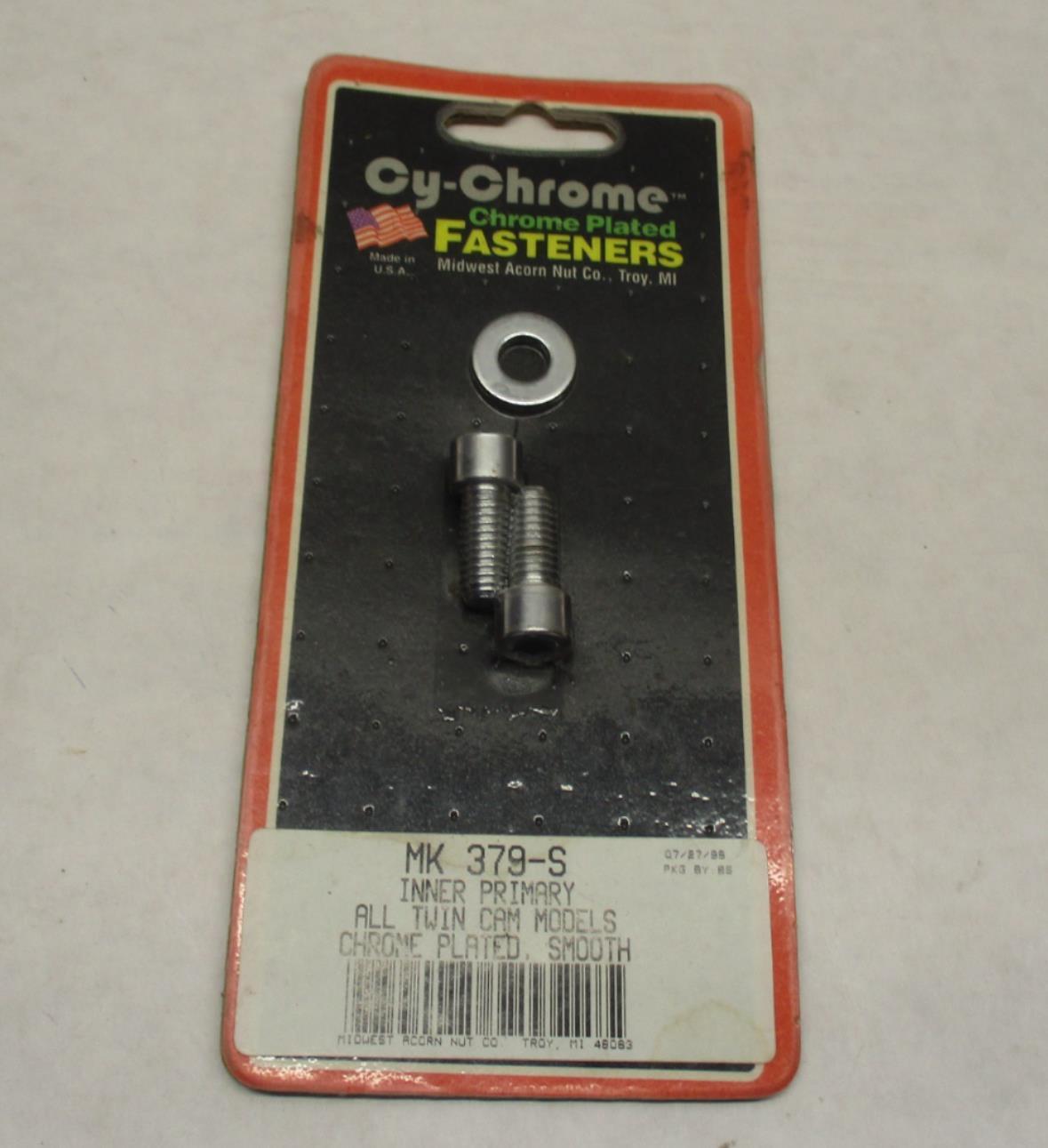 Cy-Chrome MK 379-S Inner Primary Cover Hardware Kit Chrome Plated Smooth Allen