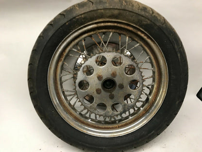 16" Disc Brake Rear Wheel Hub Flange Rim  Harley Shovelhead 47 T Sprocket & Tire