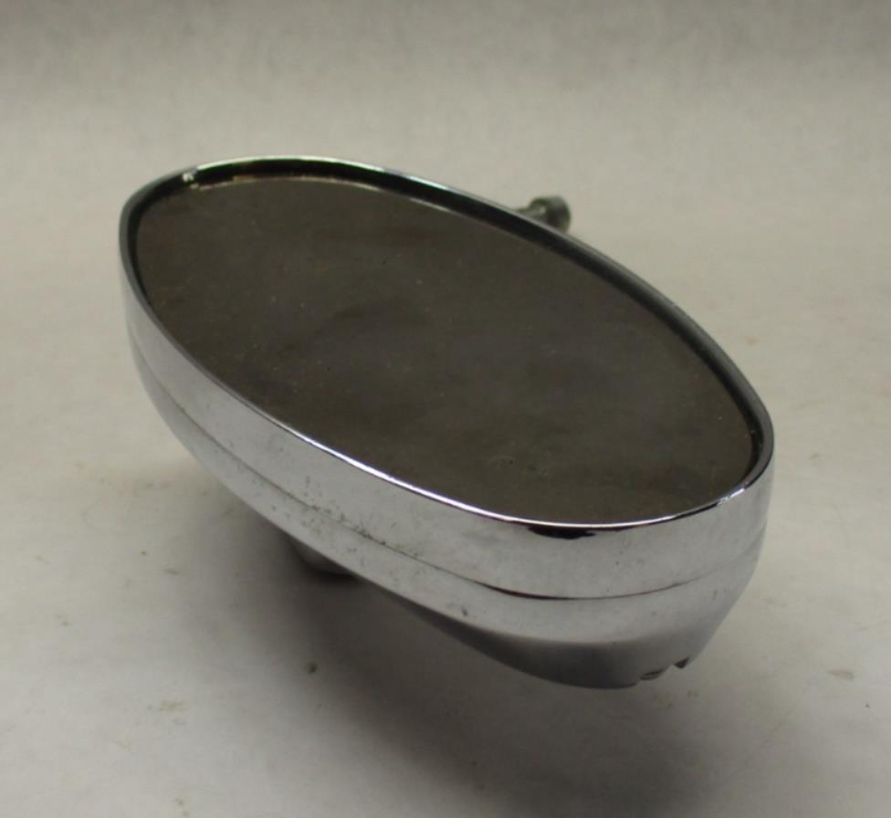 Harley Davidson Left Side Chrome Slotted Oval Shaped Mirror