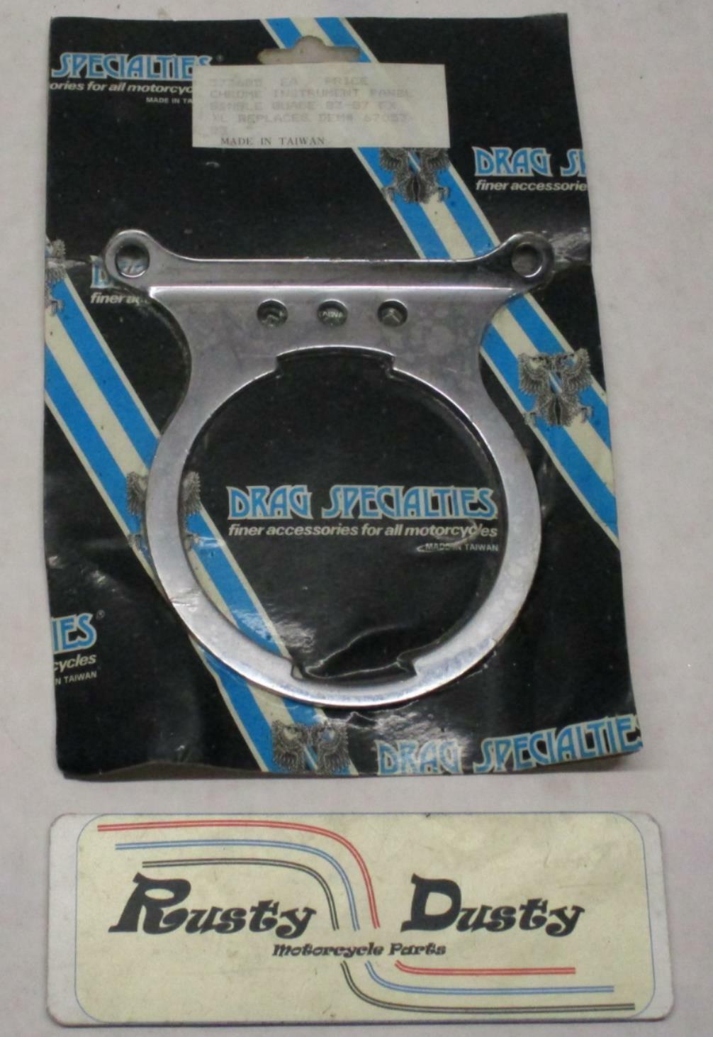 Drag Specialties Chrome Instrument Panel Bracket Single Gauge 373685 Harley