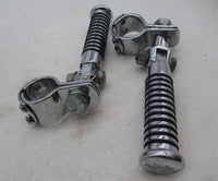 Harley Davidson GenuineChrome Ribbed Crash Engine Guard Highway Pegs with Clamps