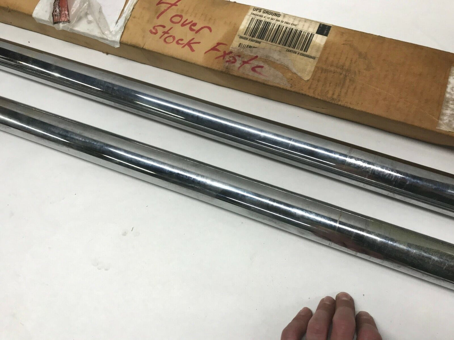 Custom Cycle T1341 41mm Show Chrome Fork Tubes - 32.25in.