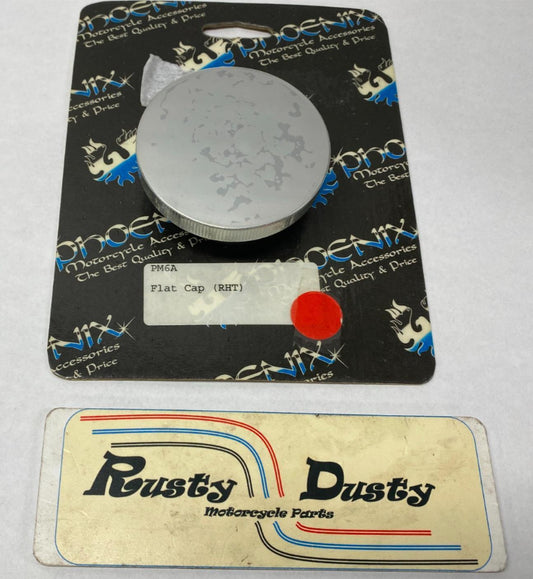 Phoenix Flat Gas Tank Cap Tank Cap Right Hand Harley Davidson