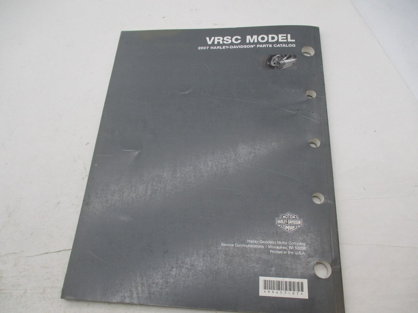 Harley Davidson Genuine Official Factory 2007 VRSC Parts Catalog Book 99457-07