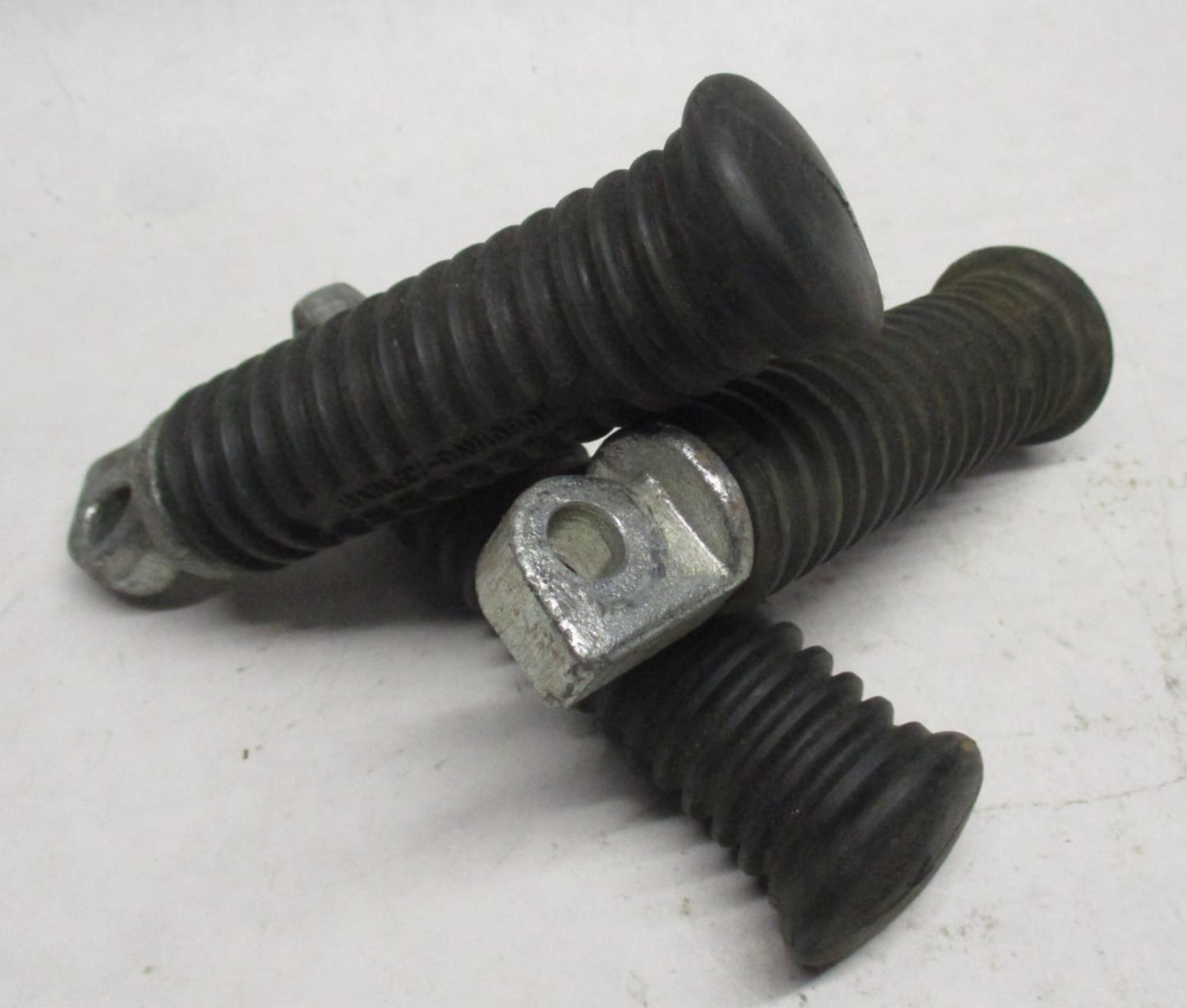 Lot of 3 Harley Davidson Passenger Round Stock OEM Footpegs Rubber