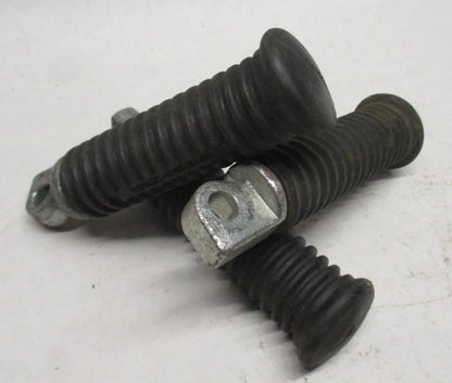 Lot of 3 Harley Davidson Passenger Round Stock OEM Footpegs Rubber