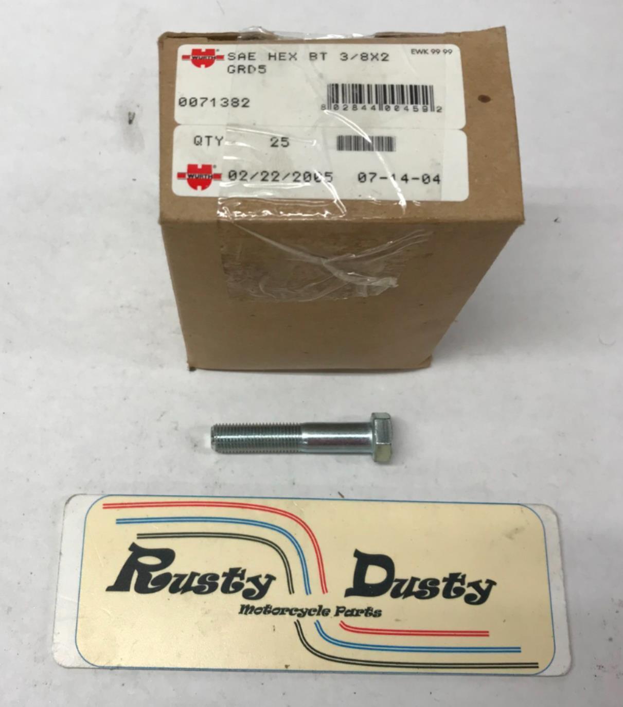 Box of SAE Hex Bolts 3/8" x 2" Grade 5 WURTH Almost 2LB