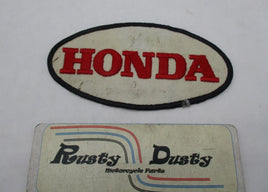 Vintage Honda Motorcycle Oval Patch 6" x 3"