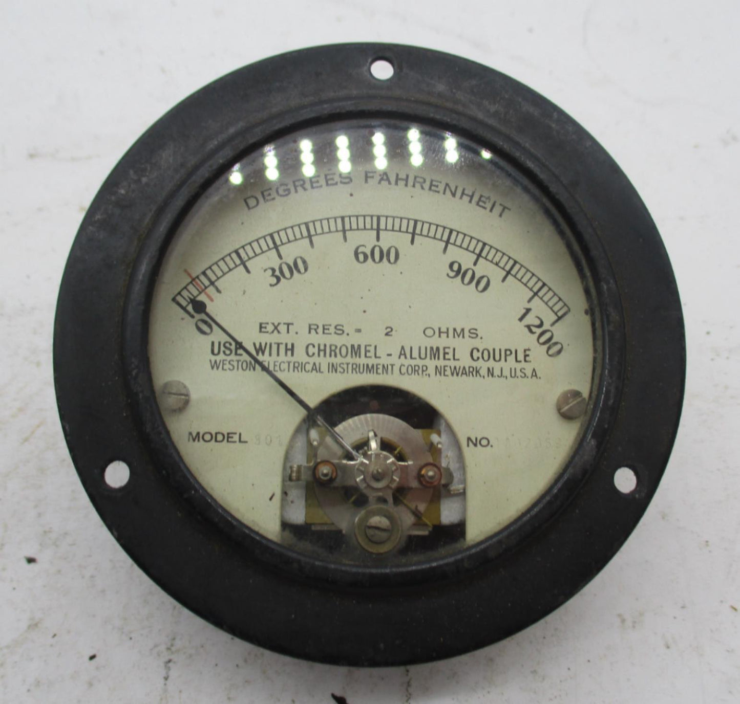 Weston Electrical Model 301 Thermometer Degrees Fahrenheit 0-100 Meter Gauge