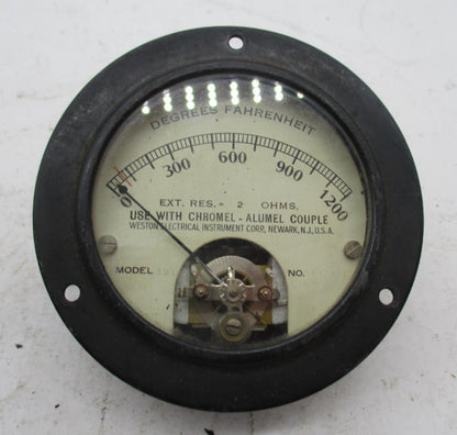 Weston Electrical Model 301 Thermometer Degrees Fahrenheit 0-100 Meter Gauge