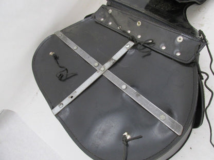 Set of Harley Davidson Universal Pleather Black Saddle Bags w/ Eagle Star Emblem