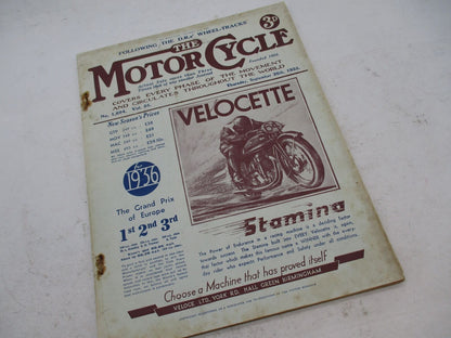 Vintage Original MotorCycle Magazine Velocette Vol. 55 1935