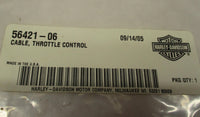 Harley Davidson Genuine NOS Throttle Control Cable Black 56421-06