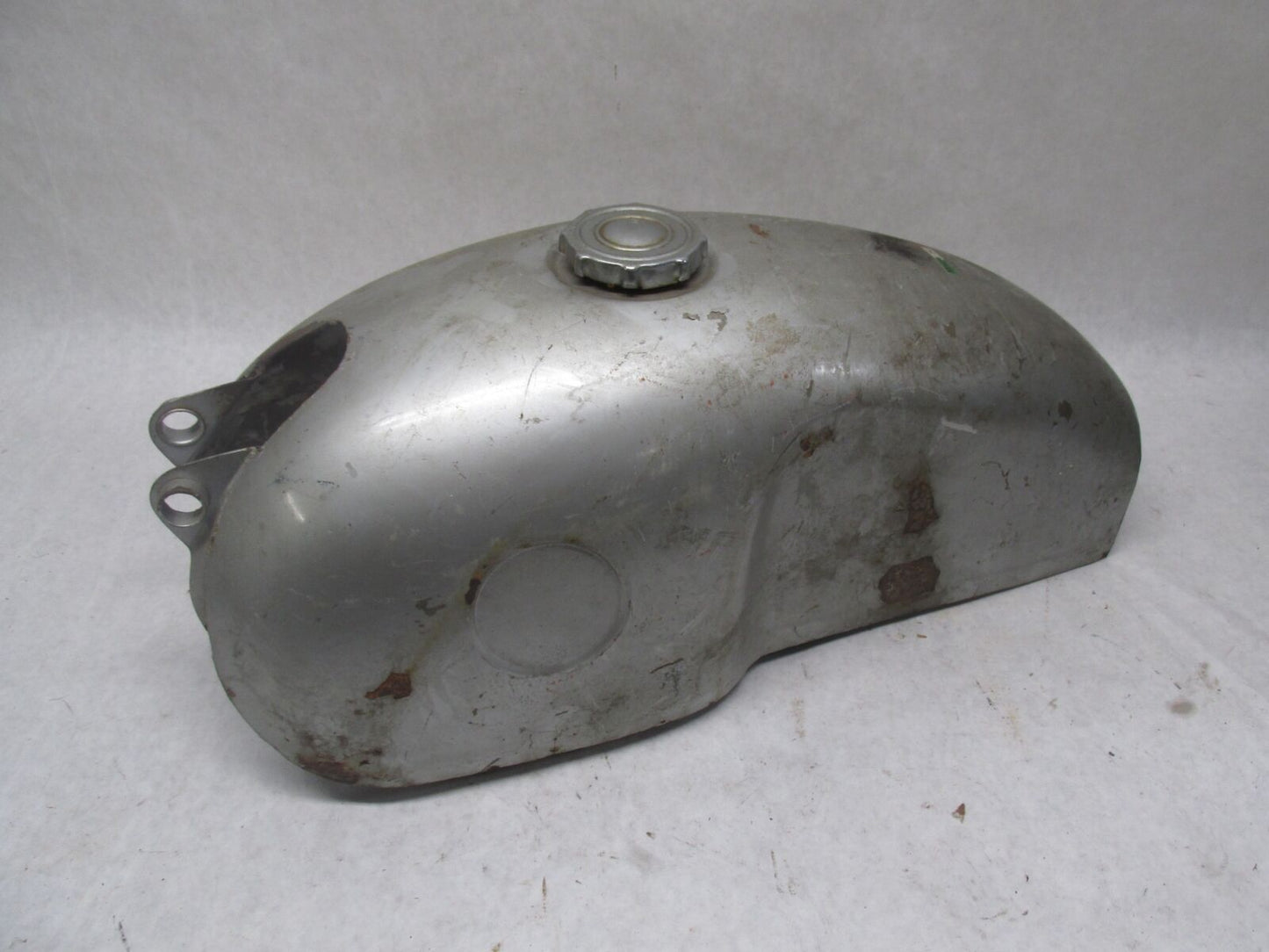 Vintage Italian Made in Itlay Silver Cafe Racer Motorcycle Gas Tank Gilera ?