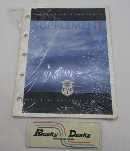 Harley Davidson 1999 Police Models Factory Parts Catalog Supplement 99545-99