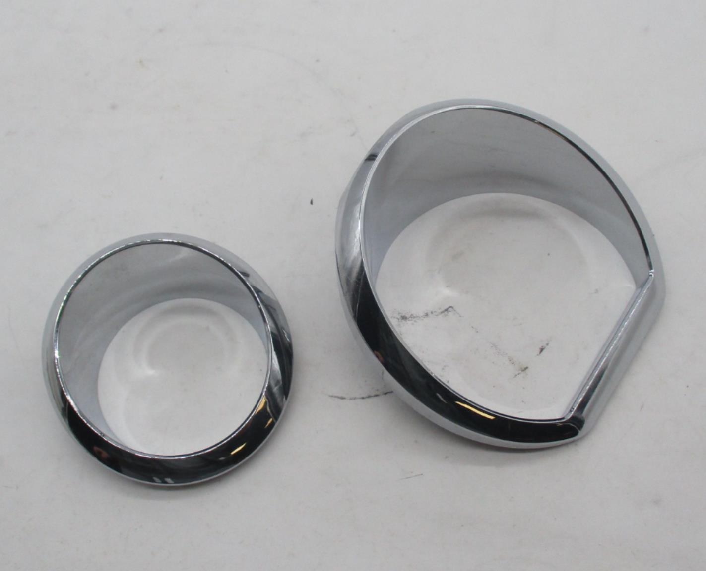 Mixed lot of 2 Harley Davidson Chrome Light Trim Rings w/ integrated visors