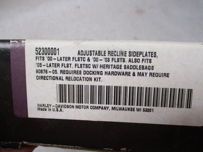 Harley Davidson Genuine NOS Softail Adjustable Side Plates 52300001