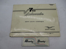 Vintage Original Moto Guzzi Laverda 750 Ambassador Sapre Parts Catalog