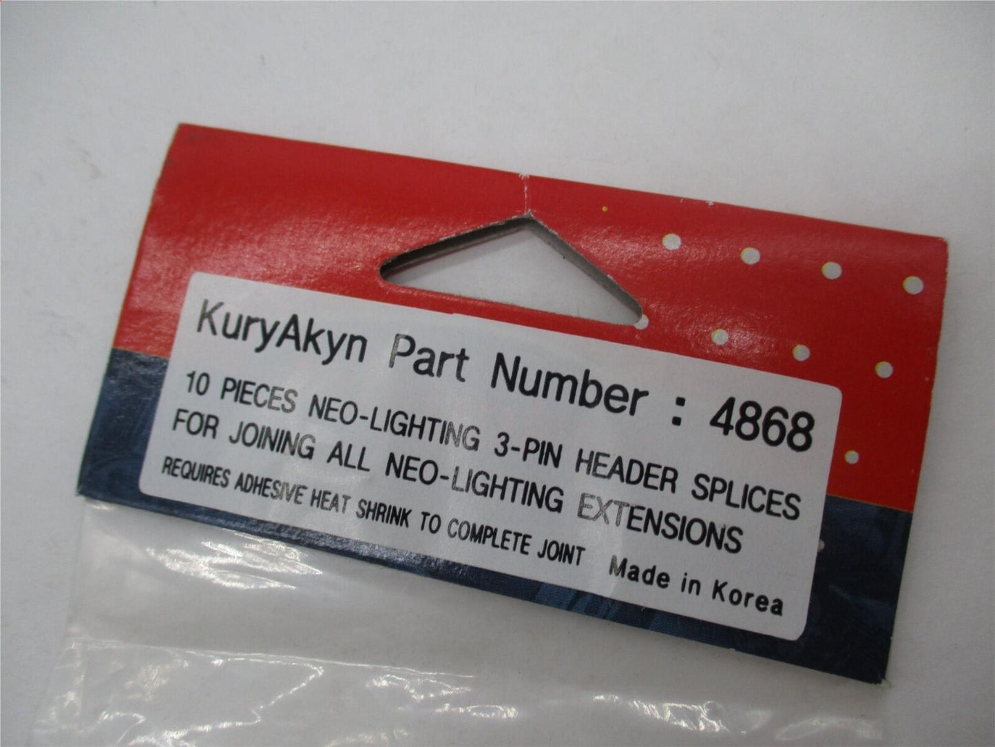 Harley Davidson Kuryakyn 10 Pcs Neo Lighting 3-Pin Header Splices 4868