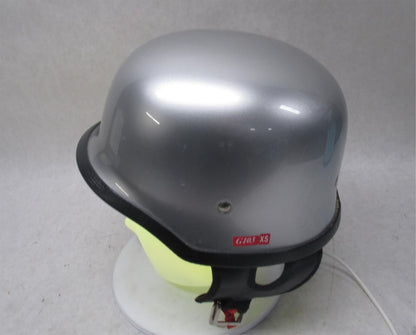 Outlaw Silver G103 Extra Small XS DOT Motorcycle Half Helmet