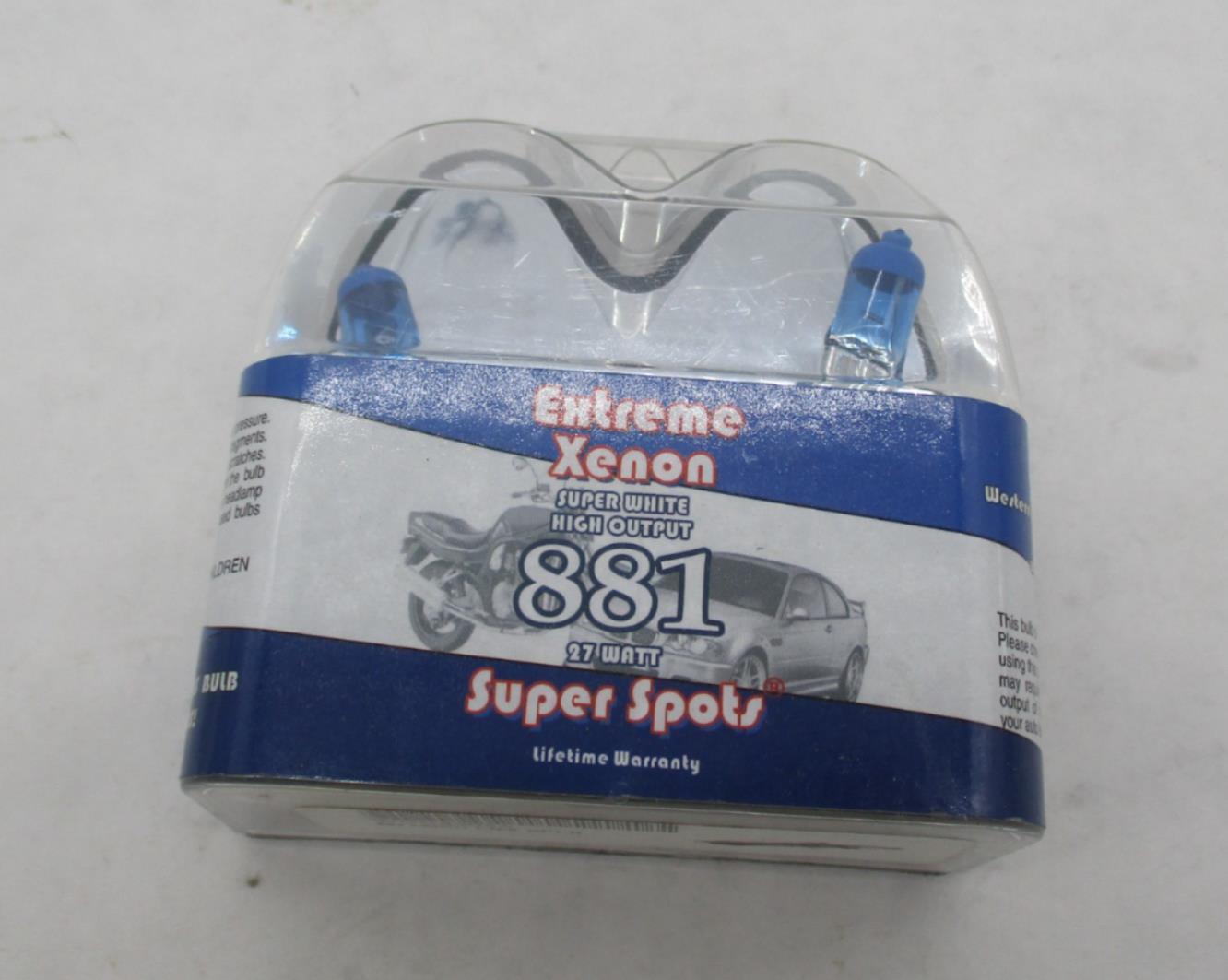 Pair of Extreme Xenon 881 Super Spots Long Life Bulb 27 Watts WIX-44056