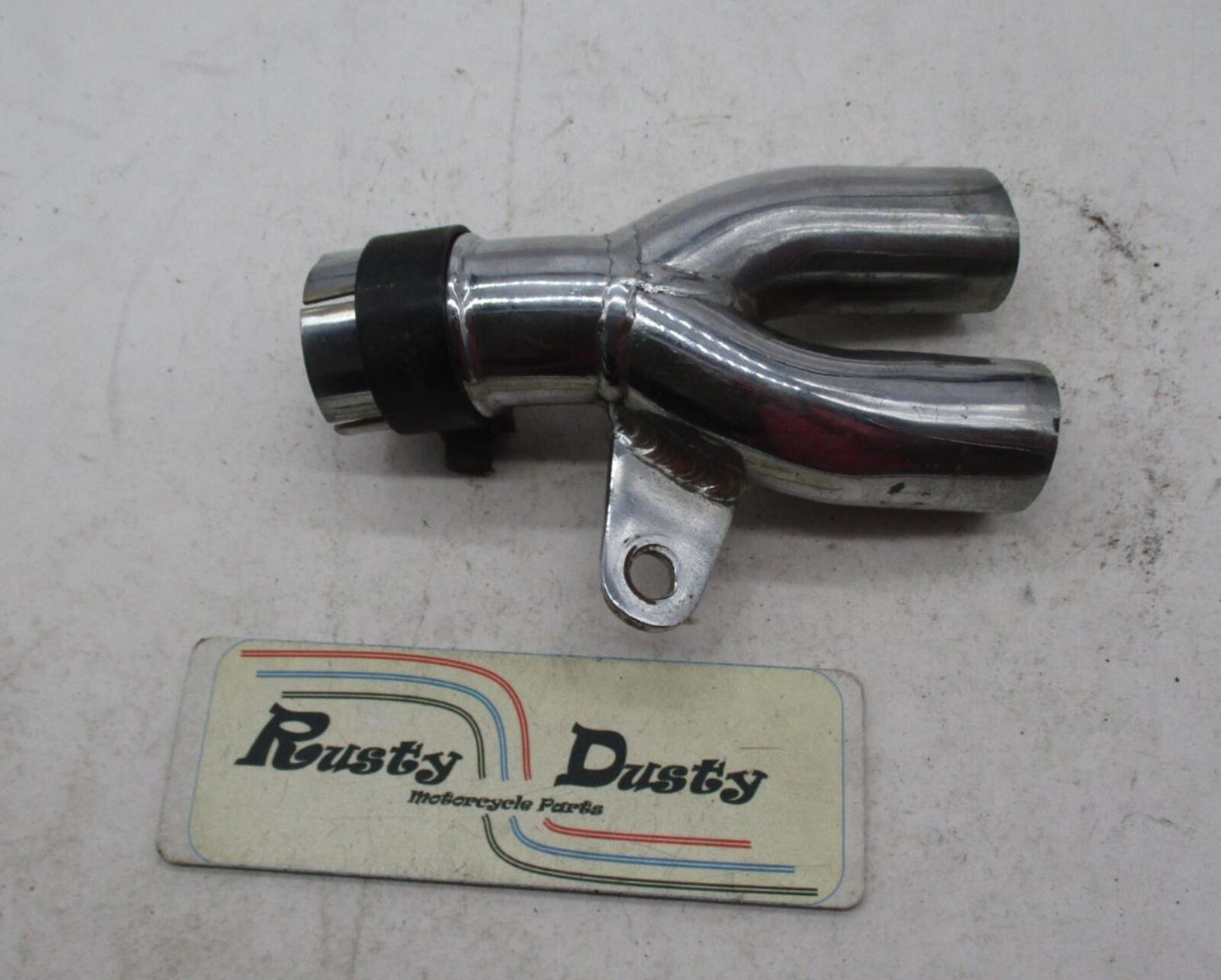 Triumph Avenger BSA MX500 Exhaust Clamp Rare 1 Into 2 OEM Used