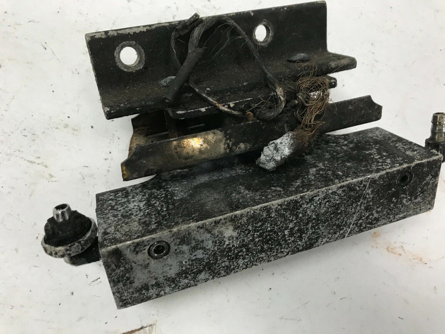 VINTAGE HARLEY SHOVELHEAD IRONHEAD CAST BLACK FRONT OIL COOLER  LOCKHART STYLE