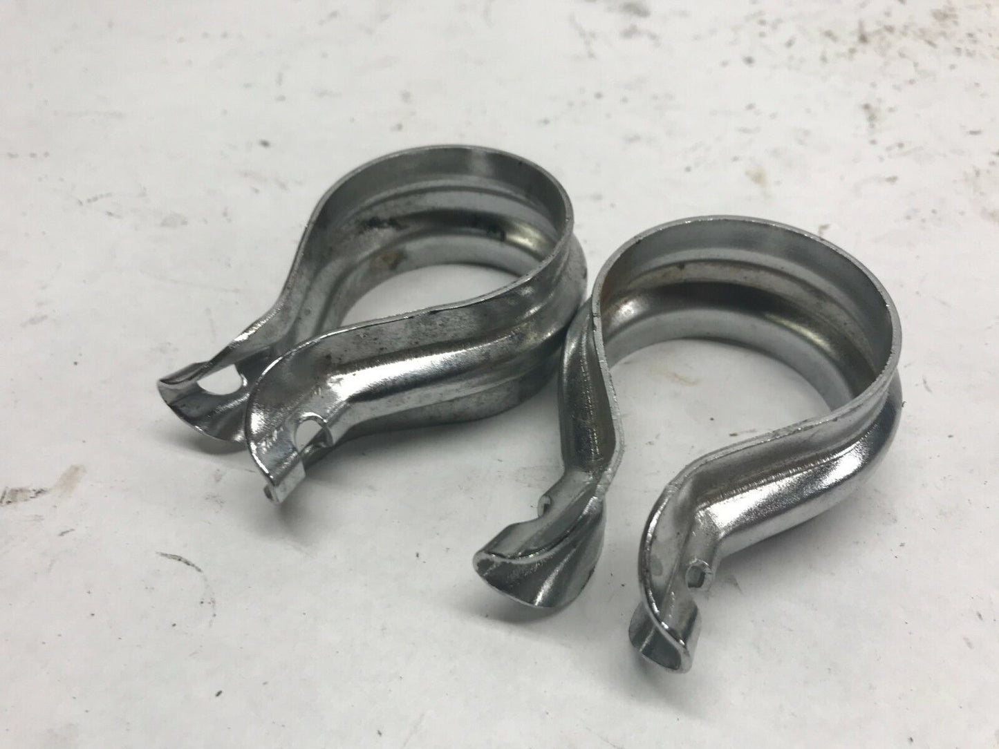 Pair of Harley Exhaust Tube Pipe Clamps Classic Vintage