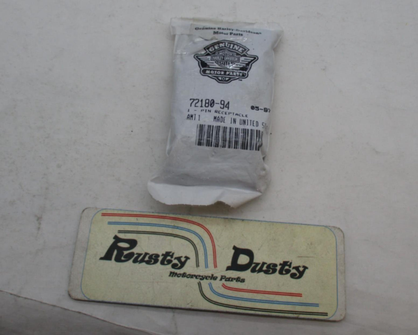 Lot of 6 Harley Davidson Genuine NOS 1-Pin Receptacles 72180-94