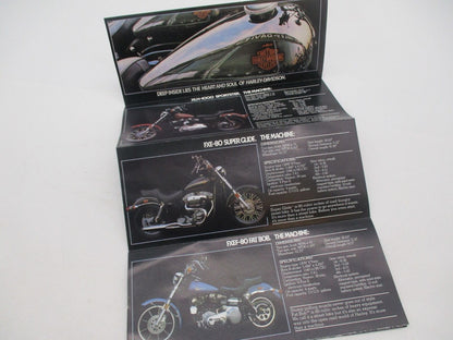 1981 Harley Davidson AMF V-Twin Motorcycle Models Sales Pamphlet Brochure