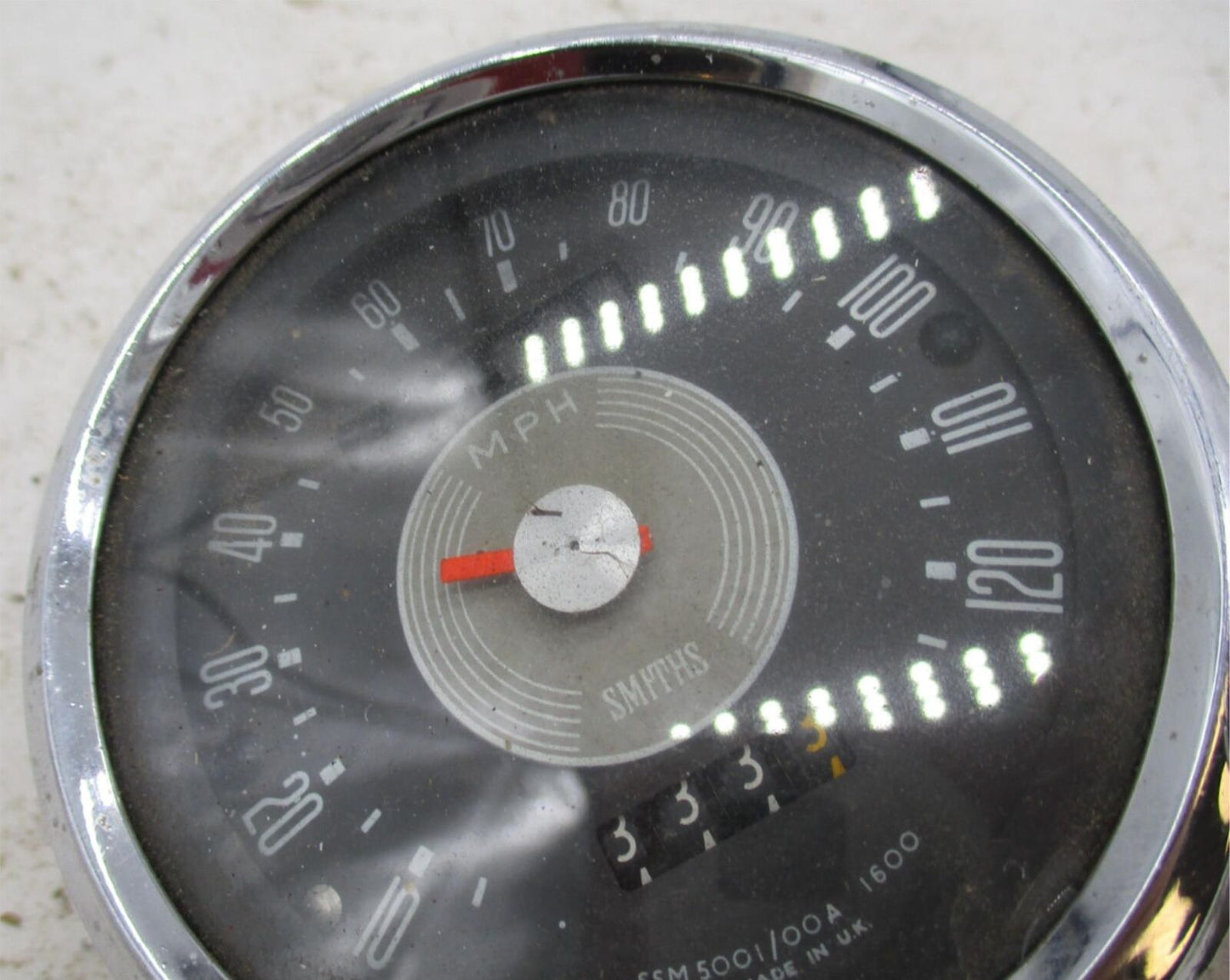 Smiths 120mph Speedo Speedometer Gauge w/ Bracket SSM5001/00A 1600 BSA Triumph