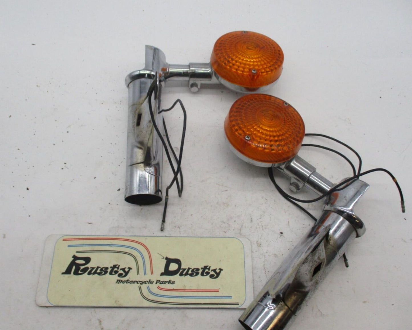 Vintage Honda CB650 CB 650 C CB650 Fork Mounted Left Right Front Turn Signals